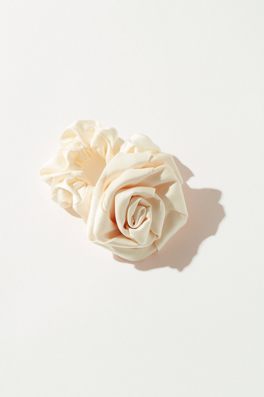 silk rosette scrunchie